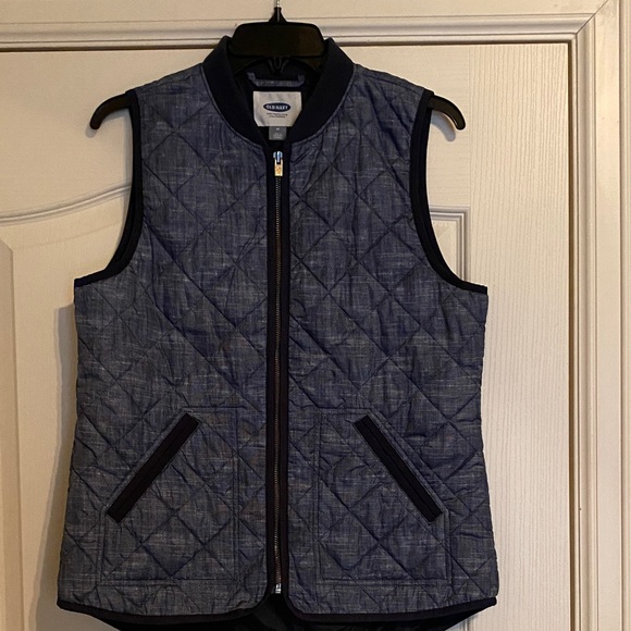 Old Navy Jackets & Blazers - Old Navy Chambray Denim Look Quilted Vest Medium